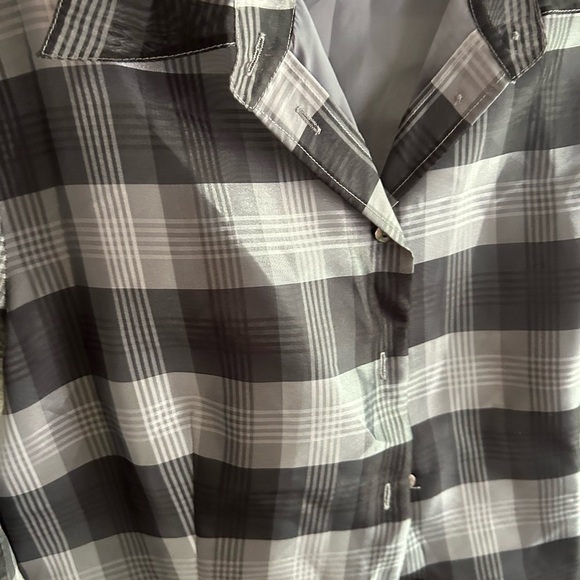 Bianca Nygard Chic Black and White Plaid Women's Blouse 12 - Picture 10 of 16
